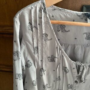 Torrid Gray Paisley Blouse